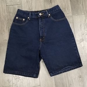 Dark wash Bermuda shorts